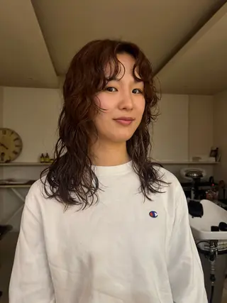 ロング パーマ 今泉/kai🐇ボブ 似合わせカットのヘアスタイル