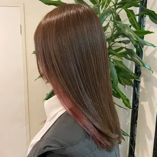 セミロング カラー パーマモデル募集中 渥美翔人のヘアスタイル