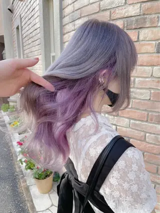 セミロング カラー ヘアアレンジ Bob&ハイトーン 専門家CHIHIROのヘアスタイル