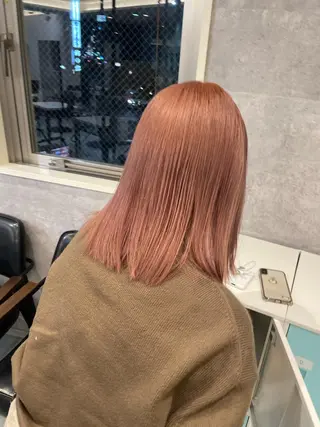 セミロング ♡似合わせハイトーン ♡maiのヘアスタイル