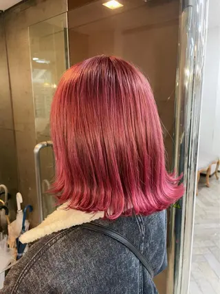 ミディアム カラー Sherry大国町所属・Sherry大国町 HIKARUのヘアスタイル