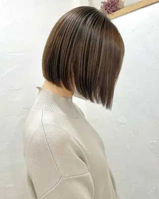 ショート カラー パーマ 銀座No.1髪質改善 縮毛矯正/本木のヘアスタイル