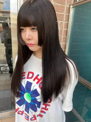 ロング カラー メンズ 久木原 ゆりのヘアスタイル