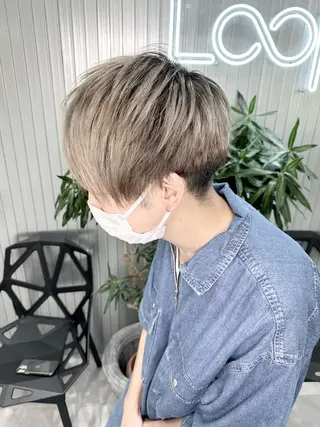 ショート カラー メンズ LOOP hairのヘアスタイル