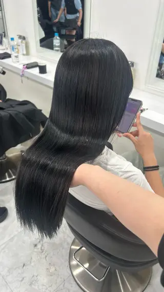 ロング カラー パーマ ヘアアレンジ メンズ キッズ 盛れ韓国ハイトーン 🎀Himari🎀のヘアスタイル