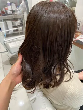 ミディアム カラー ウルフカット ハッシュカット/七海のヘアスタイル
