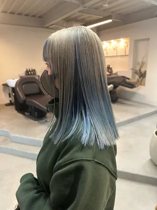 ミディアム カラー ハイトーン×似合わせ 🌱中川慎之介のヘアスタイル
