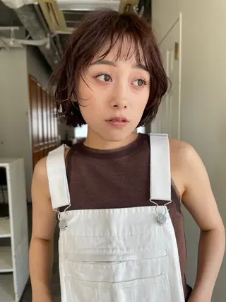 ショート YUKI 新宿カット パーマ/カラーのヘアスタイル