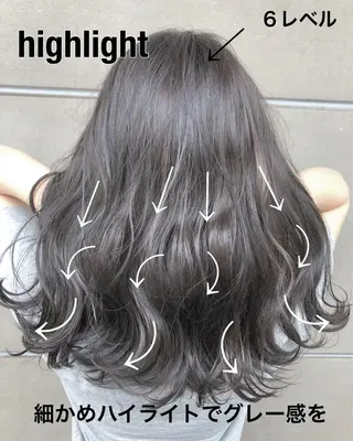 セミロング カラー 北間 寛哉のヘアスタイル