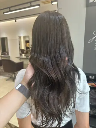 セミロング ブリーチなしWカラー ヘアセット菜希のヘアスタイル
