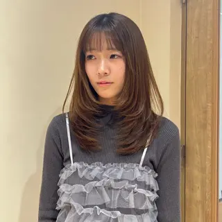 ミディアム PROGRESS Hoshina*のヘアスタイル