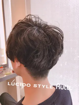 ショート パーマ アザマ　ヤスカツ _rosso 川口のヘアスタイル