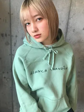 ミディアム 透明感カラー🌿ボブ ✨飛田　ケイのヘアスタイル