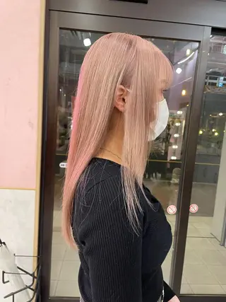 セミロング ❄️💛エクステ ブリーチ❄️yukiのヘアスタイル
