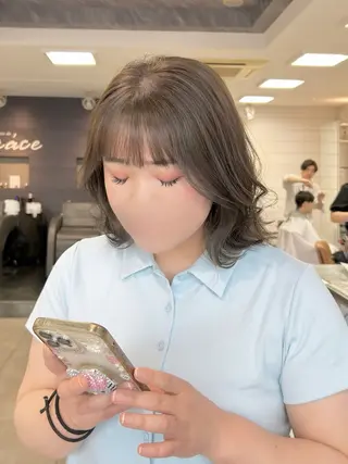 ミディアム 🫧艶髪カラー🫧 森本くるみのヘアスタイル