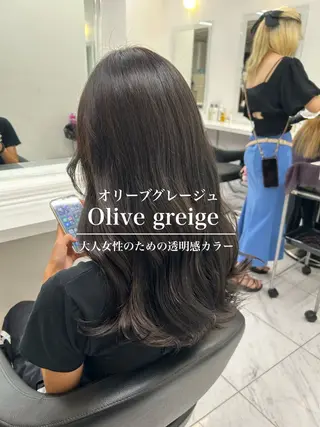 ミディアム カラー パーマ ヘアアレンジ メンズ キッズ 🦋韓国レイヤー｜ 透明感グレージュ🦋のヘアスタイル