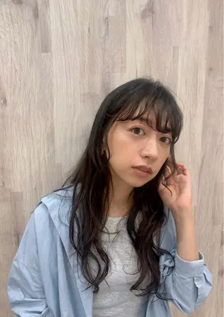 ロング カラー パーマ 竹村 恵功代のヘアスタイル
