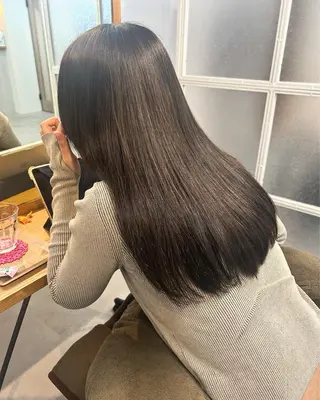 ロング カラー 後藤紗英/髪質改善 /オリーブベージュのヘアスタイル