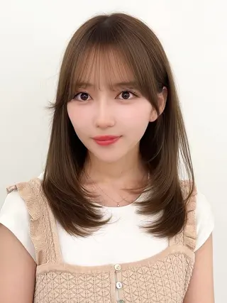 ミディアム カラー ヘアアレンジ 顔周り&ミディアム 特化/池袋/kokiのヘアスタイル
