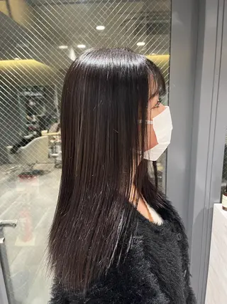 セミロング カラー ブリーチなしカラー RURI🩵のヘアスタイル
