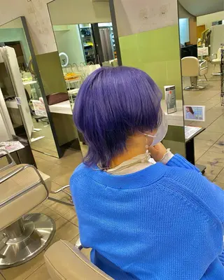 ミディアム ✨ブリーチ/ウルフ/ 心斎橋/横山大樹のヘアスタイル