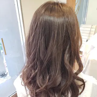 セミロング カラー 長岡 健一のヘアスタイル