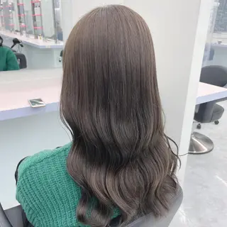 セミロング カラー ヘアアレンジ 🤍透明感カラー🤍 似合わせ🤍AINEのヘアスタイル