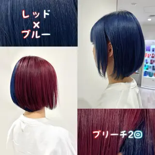 ショート カラー 雅/ダブルカラー/ 白髪ぼかしハイライトのヘアスタイル