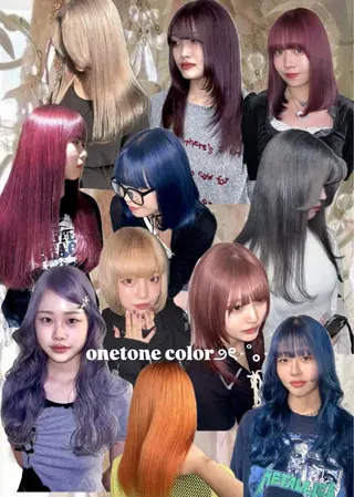 ミディアム 💫miyu💫デザ インカラー/アレンジのヘアスタイル