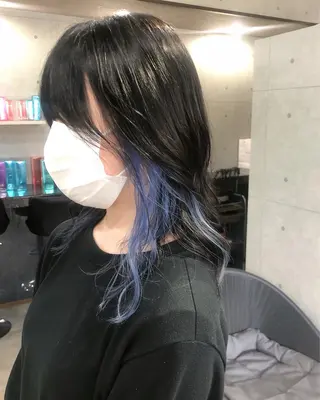 セミロング REVE美容室 REVEマツエクのヘアスタイル