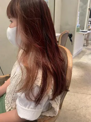ロング カラー SAKINO. ベージュカラーのヘアスタイル