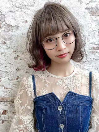 ショート カラー 🌸レイヤー/ブリー チ艶カラー🌸NOAのヘアスタイル