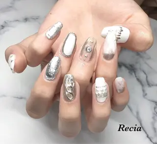 ロング カラー ヘアアレンジ キッズ ネイル マツエク・マツパ 福田 加奈のネイルデザイン