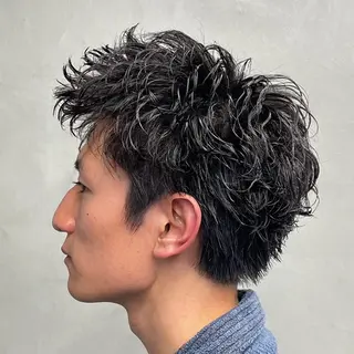 ショート パーマ ヘアアレンジ メンズ fifth 石川 凪のヘアスタイル