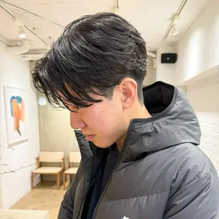ミディアム メンズ シャドウパーマ 田形清流のヘアスタイル
