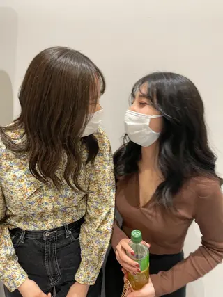 セミロング カラー 狩野 羅夢のヘアスタイル
