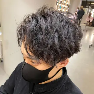 ショート パーマ メンズ 梅田茶屋町メンズ 専門美容師 山元一平のヘアスタイル