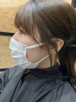 ミディアム カラー パーマ ヘアアレンジ メンズ キッズ ネイル マツエク・マツパ アイブロウ 久木原 ゆりのヘアスタイル