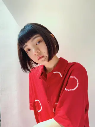 ショート カラー パーマ 🍃服部 雅哉🍃銀座◎のヘアスタイル