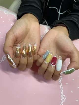 セミロング ネイル 《LB》ラブリエ Nail&eyeのマツエク・マツパデザイン