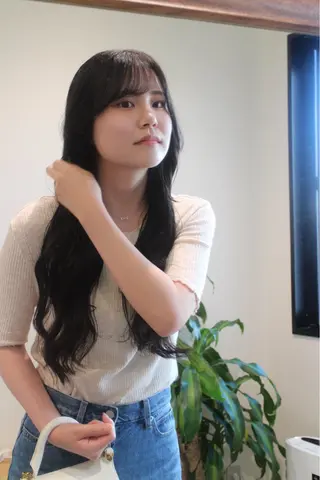 ロング カラー カーリーパーマ/ 透明ｶﾗｰ/MIKUのヘアスタイル