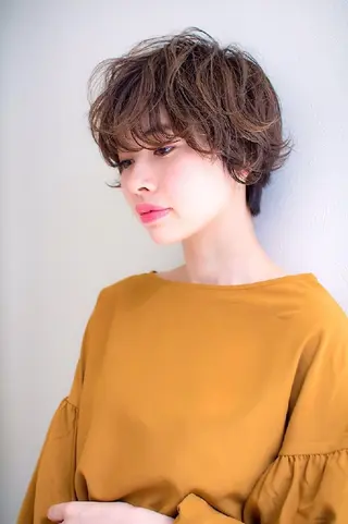 ショート パーマ 【似合わせ・レイヤー ・パーマ】海気のヘアスタイル