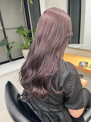 ロング カラー 赤み消しカラー/ ナチュラル/トモキのヘアスタイル