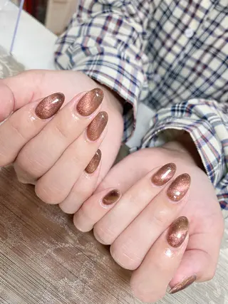 ネイル I-nailロング /ワンホン/キラキラのネイルデザイン