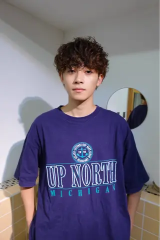 パーマ メンズ nishido ハイライト/パーマのヘアスタイル