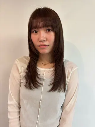 セミロング カラー sakura🌸 レイヤー/韓国ヘアのヘアスタイル