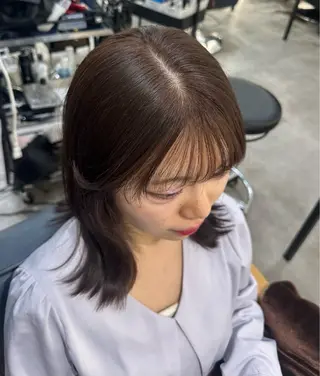 ミディアム カラー 💎ReFaで作る 髪質改善💎のヘアスタイル