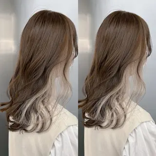 ロング カラー パーマ キッズ 盛れる艶カラー× レイヤーカット/咲来のヘアスタイル