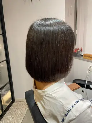 ミディアム パーマ ショート/ボブ/暖色 🍑おおしま くるみのヘアスタイル