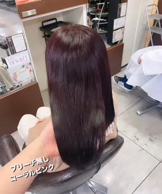 ミディアム カラー ヘアアレンジ 川上 麻梨阿のヘアスタイル